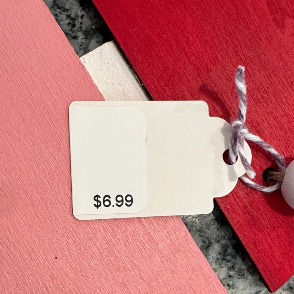 Handmade Pink and Red Heart Welcome Sign